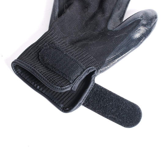 one size grooming gloves with strap for secure gloves comfortable