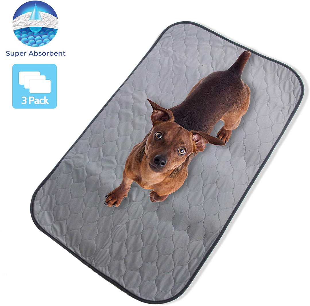 Pet Magasin Reusable Dog Training Pads (3-Pack) - Washable & Waterproof - Pet Magasin
