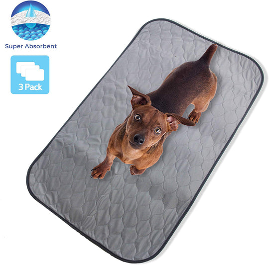 Pet Magasin Reusable Dog Training Pads (3-Pack) - Washable & Waterproof - Pet Magasin