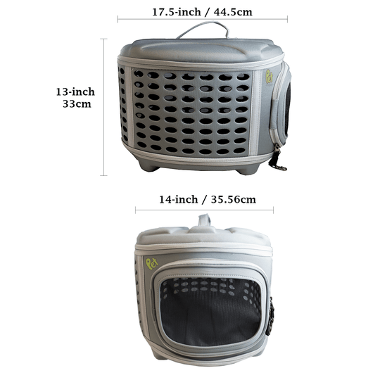 Hard top puppy carrier measurements