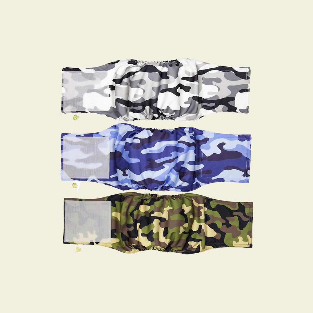 Pet Magasin Washable Belly Wrap for Male Dogs (3-Pack)