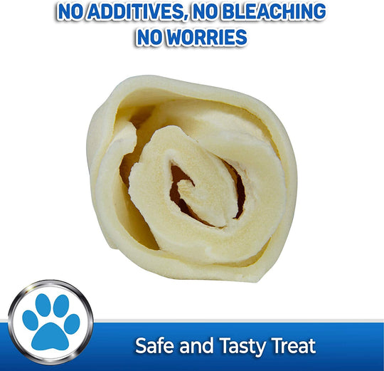 Rawhide Large Thick Rolls 9 to 10 inches Long-Lasting Chew Treat Toy for Medium and Large Dogs, FDA & USDA Approved - Pet Magasin
