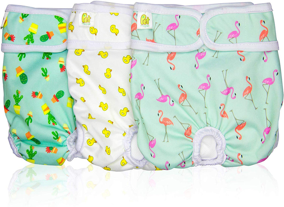 trending diaper pattern flamingo cactus and ducky