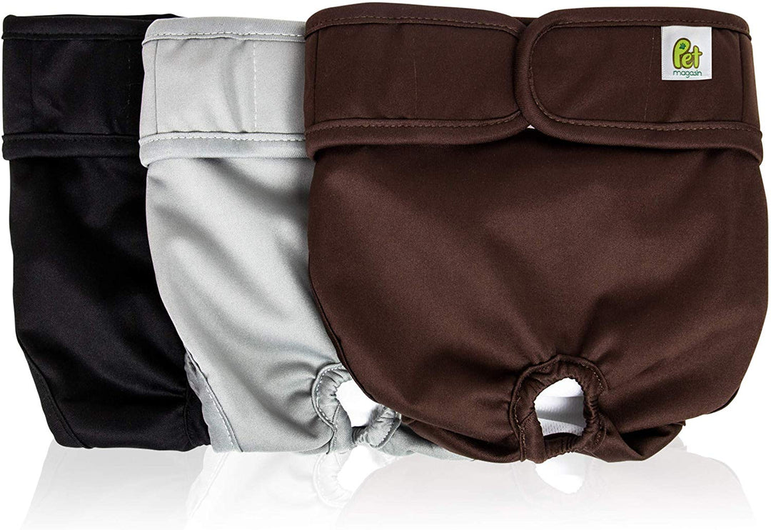 original reusable dog diapers brown grey and black