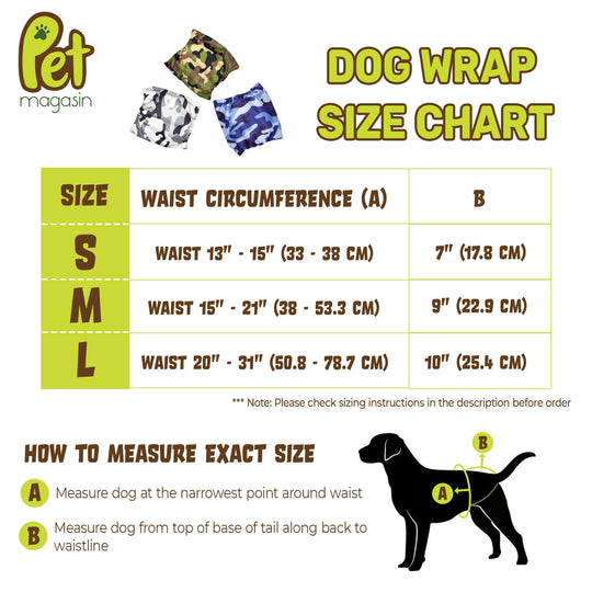 Pet Magasin Washable Belly Wrap for Male Dogs (3-Pack) | Pet Magasin