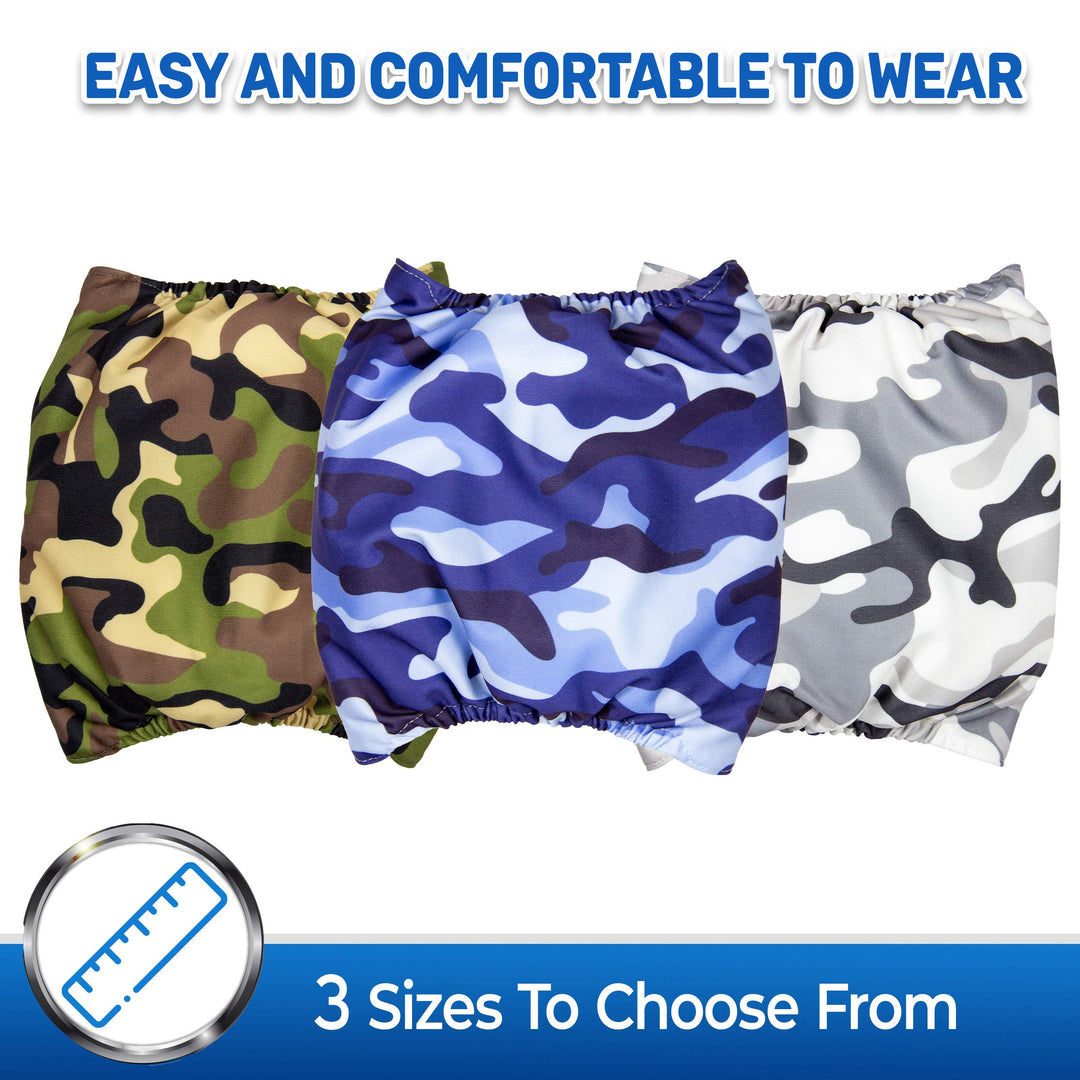 Pet Magasin Washable Belly Wrap for Male Dogs (3-Pack) | Pet Magasin