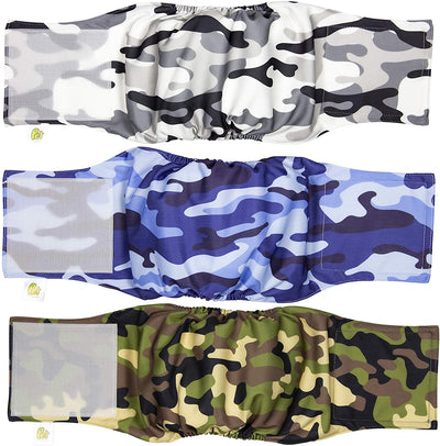 camo design dog diaper wraps washable reusable