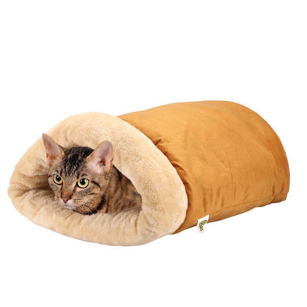 Cat Cave Bed - A Four-Way Snuggly Cat Bed and Hideaway for Cats & Small Dogs
